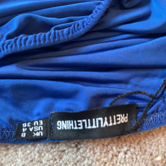 Brand new tags on PLT one shoulder bright blue skirt set - Picture 3 of 7